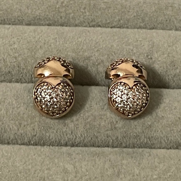 Pandora love of my life rose gold cz heart clip charm - Picture 2 of 4
